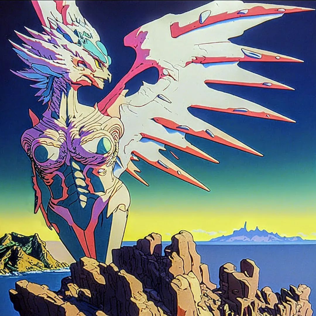 Winged Dragon Woman - anime wallpaper for OpersCraft