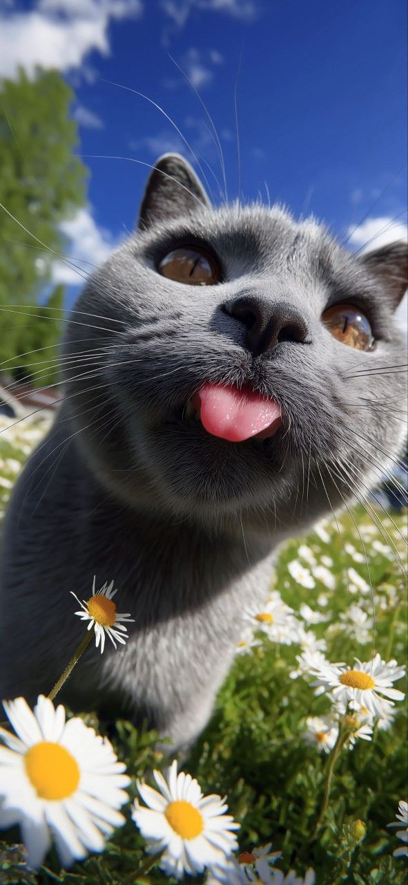 Funny Cat Sticking Tongue - cat wallpaper for OpersCraft