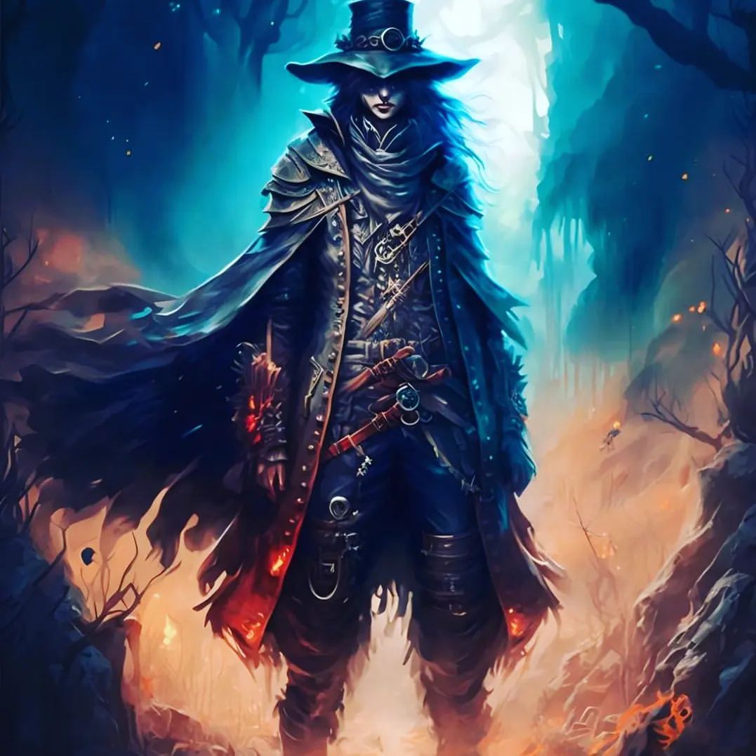 Steampunk Hunter in the Dark - art wallpaper for OpersCraft