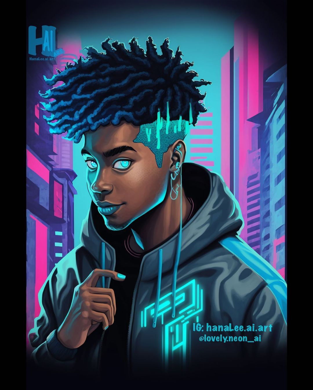 Cyberpunk Portrait - art wallpaper for OpersCraft