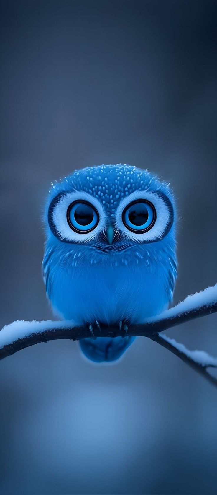 Cute Blue Winter Owl - owl wallpaper for OpersCraft