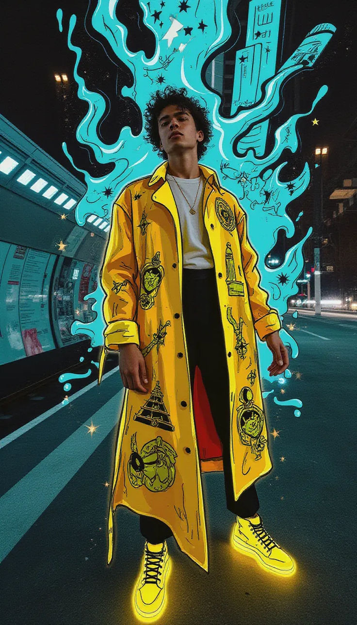 Neon Street Style Portrait - digital art wallpaper for OpersCraft