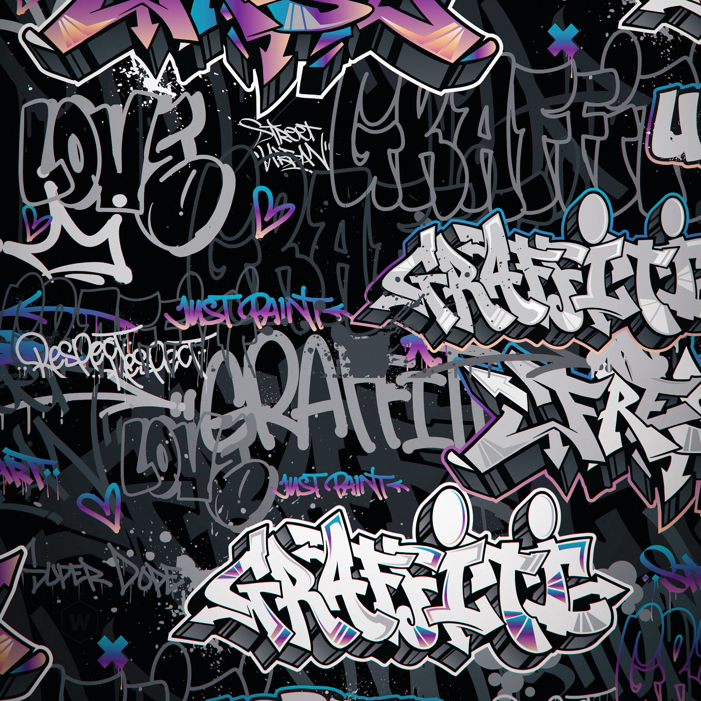 Vibrant Urban Graffiti Wall - graffiti wallpaper for OpersCraft
