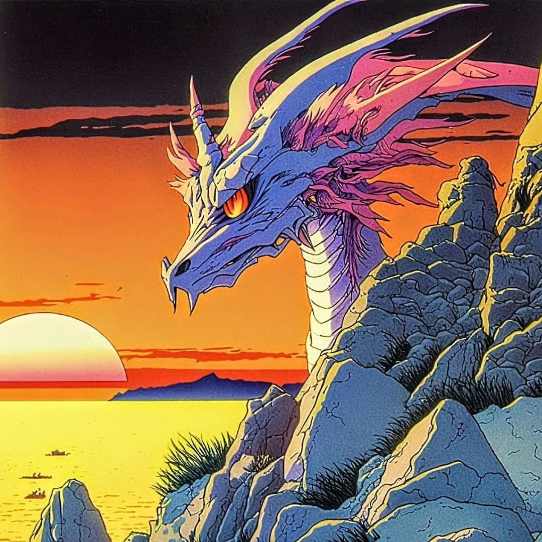 Dragon Sunset Vista - anime wallpaper for OpersCraft