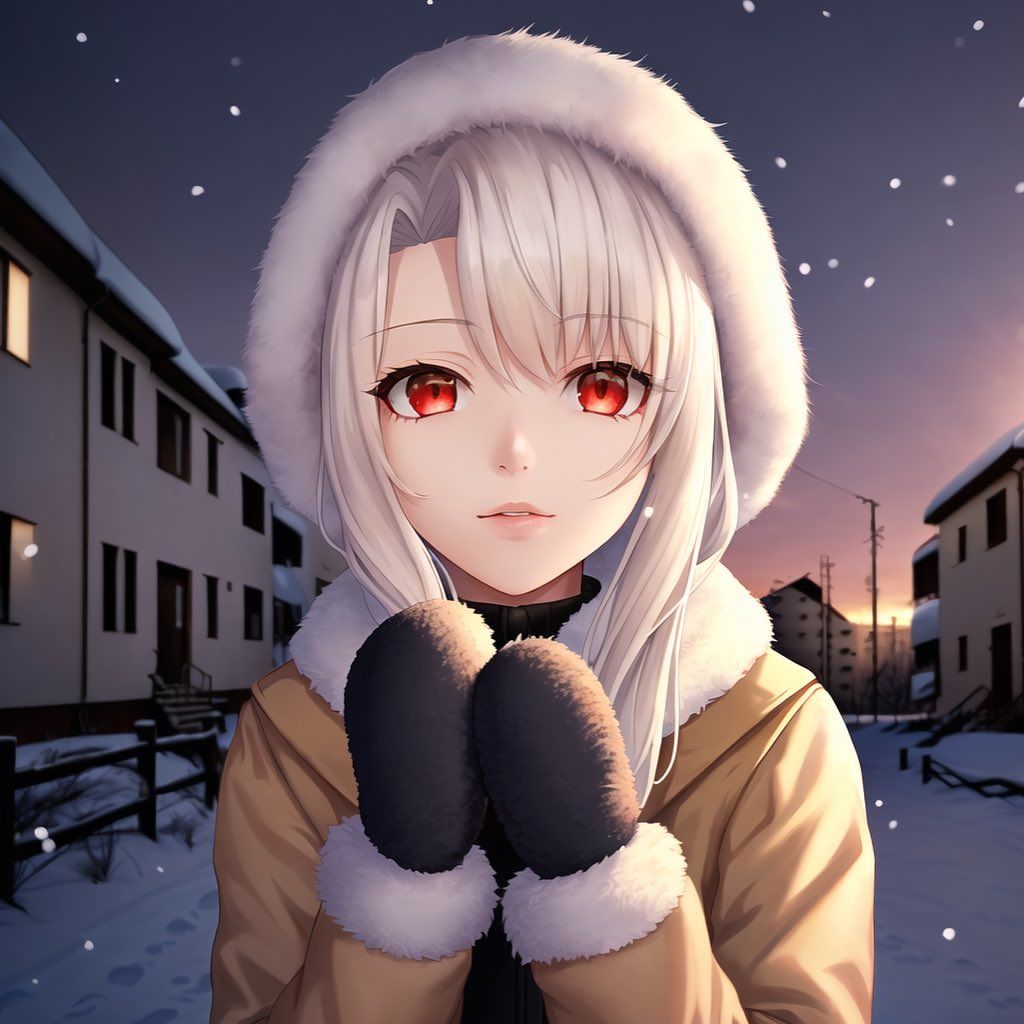 Winter Anime Girl - anime wallpaper for OpersCraft