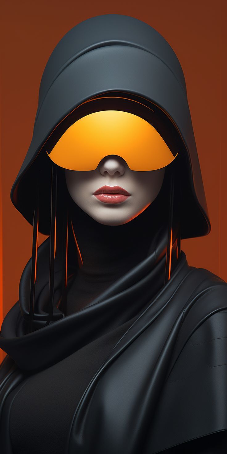 Futuristic Cyberpunk Hooded Portrait - cyberpunk wallpaper for OpersCraft