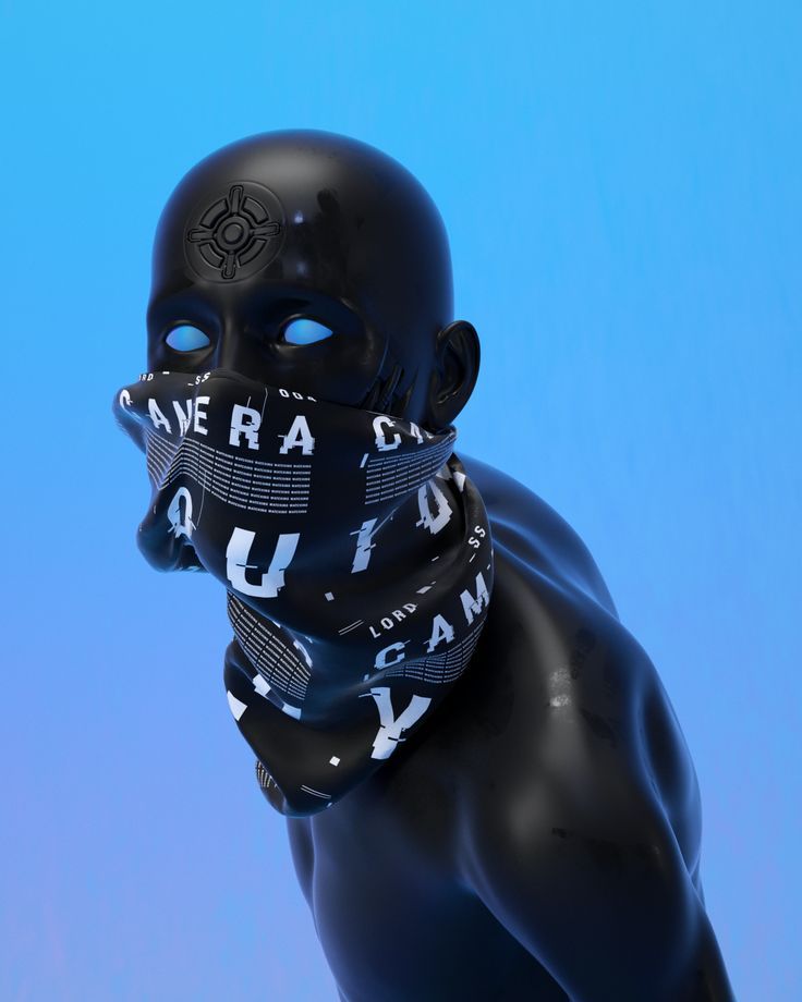 Cyberpunk Masked Digital Figure - cyberpunk wallpaper for OpersCraft