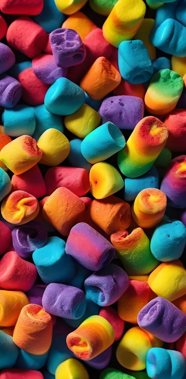 Colorful Rainbow Marshmallow Treats - food wallpaper for OpersCraft