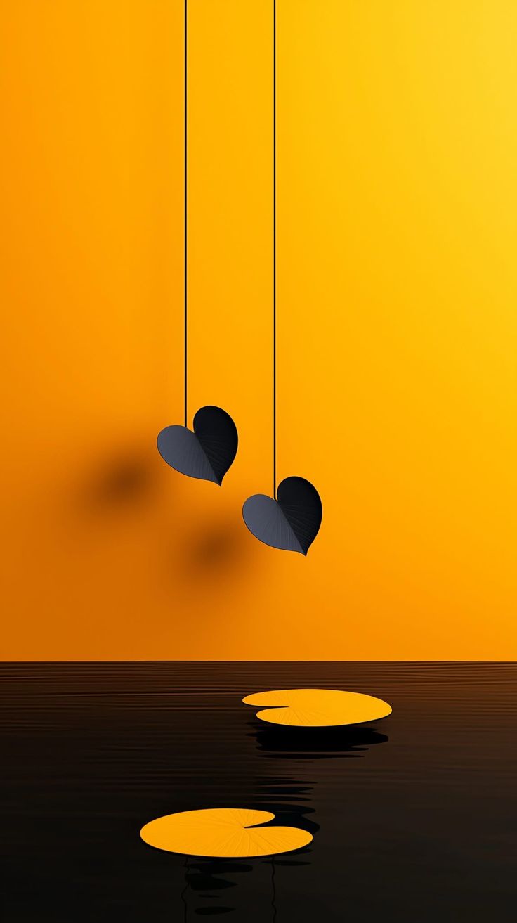 Minimalist Hanging Heart Leaves - minimal wallpaper for OpersCraft