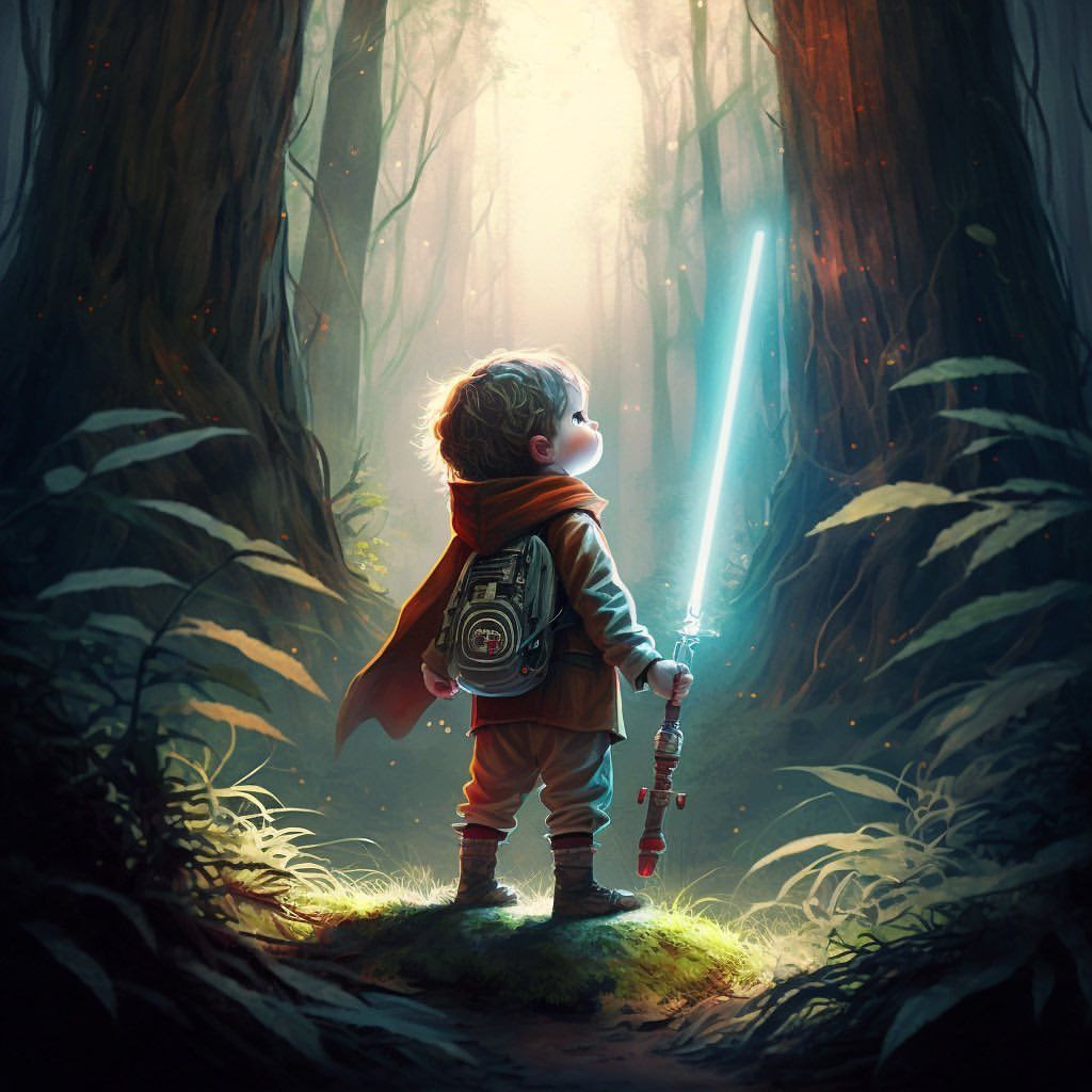 Young Jedi in Forest - fantasy wallpaper for OpersCraft