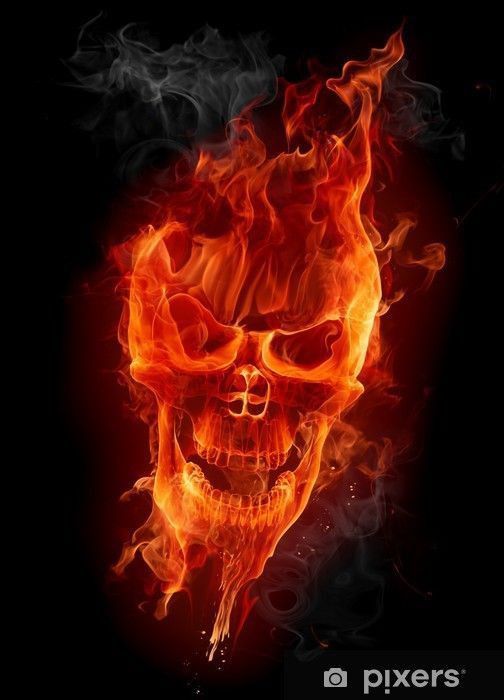 Flaming Skull Wallpaper - skull wallpaper for OpersCraft