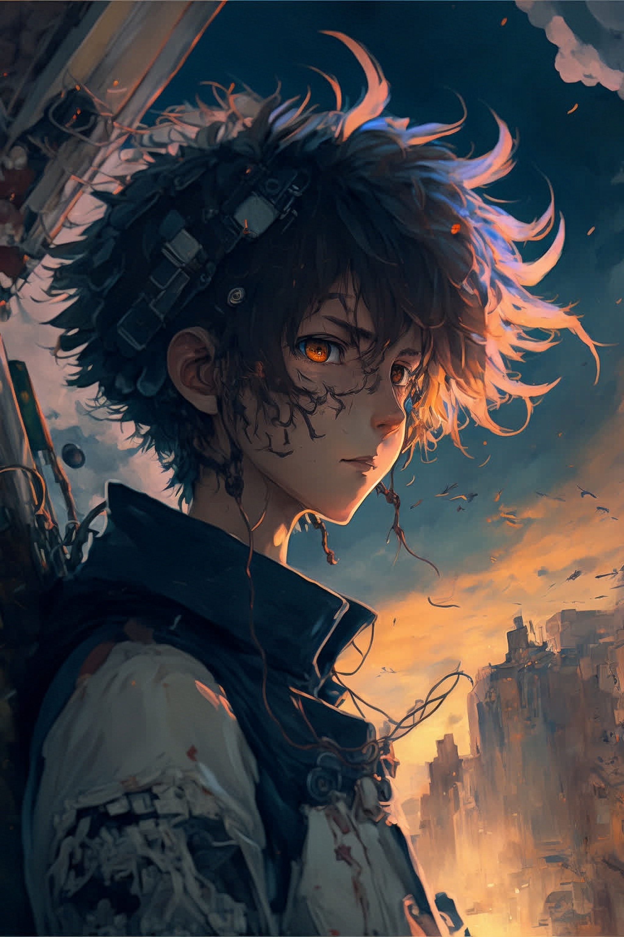 Anime Boy Sunset Warrior - anime boy wallpaper for OpersCraft