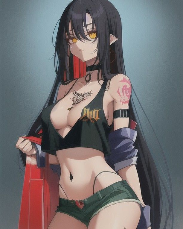 Anime Girl with Tattoos - anime wallpaper for OpersCraft