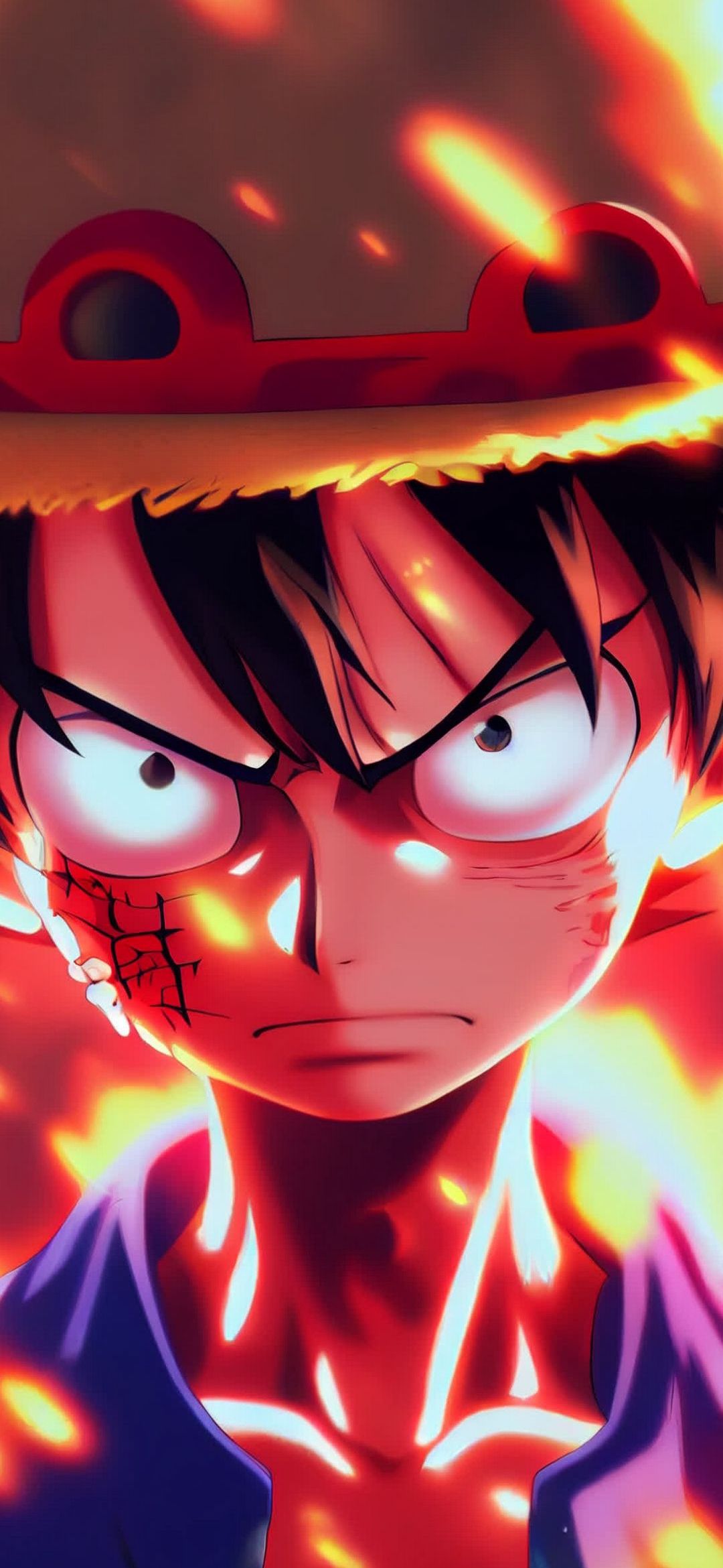 Luffy's Fiery Determination - anime wallpaper for OpersCraft