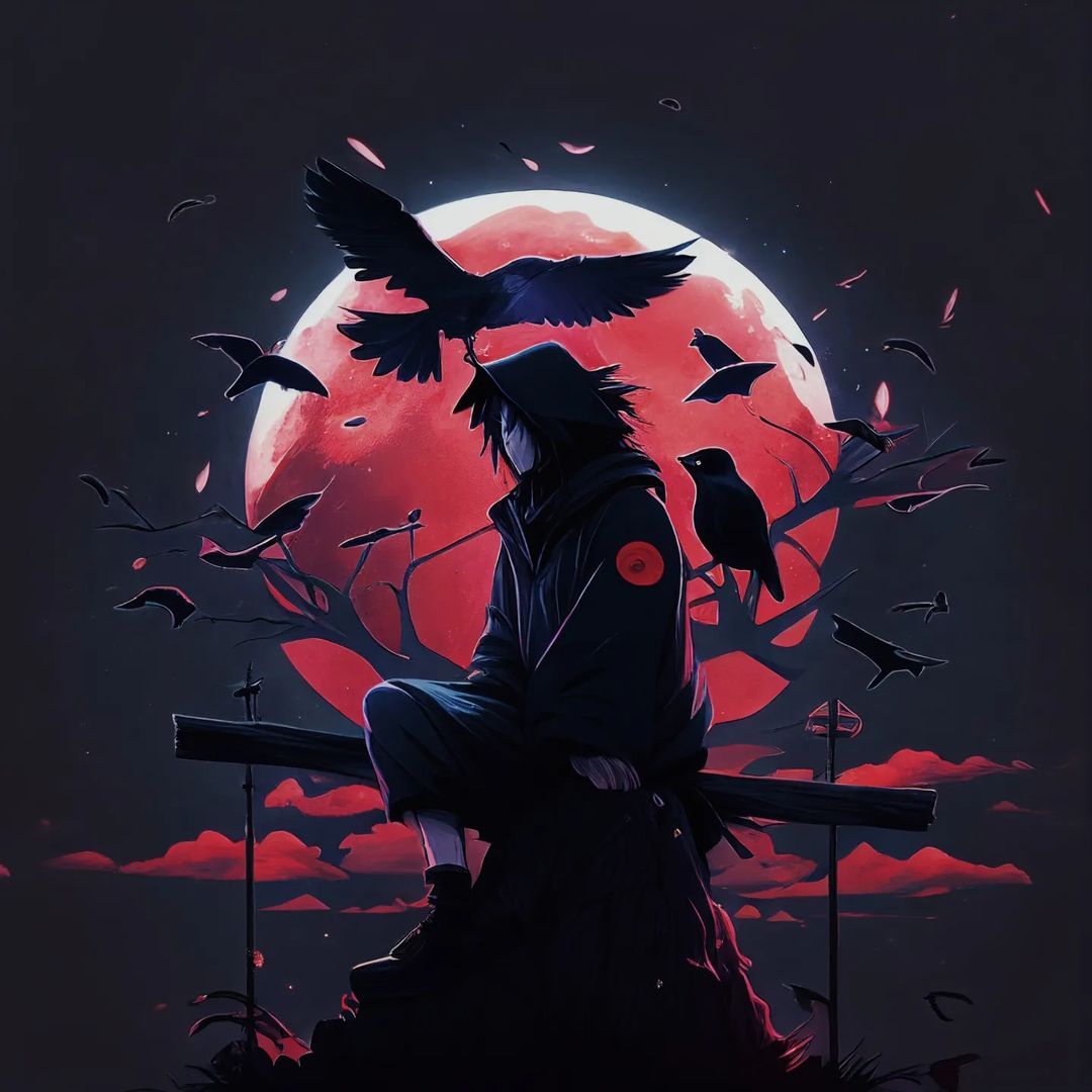 Sasuke's Crimson Moon - anime wallpaper for OpersCraft