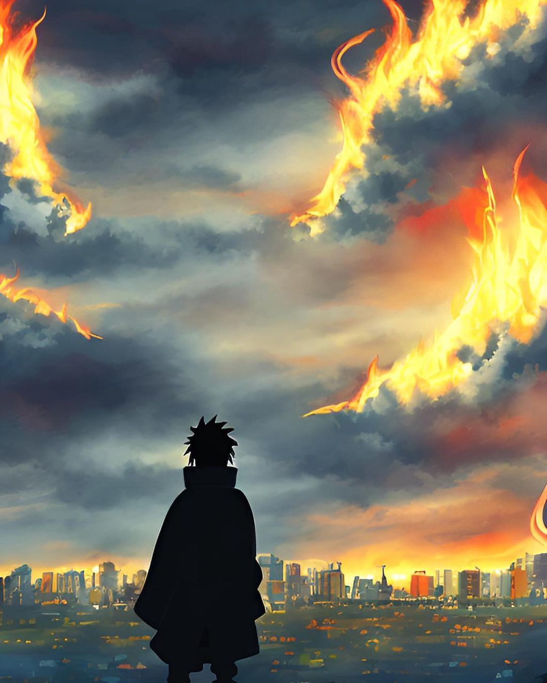 Sasuke's Fiery Horizon - anime wallpaper for OpersCraft