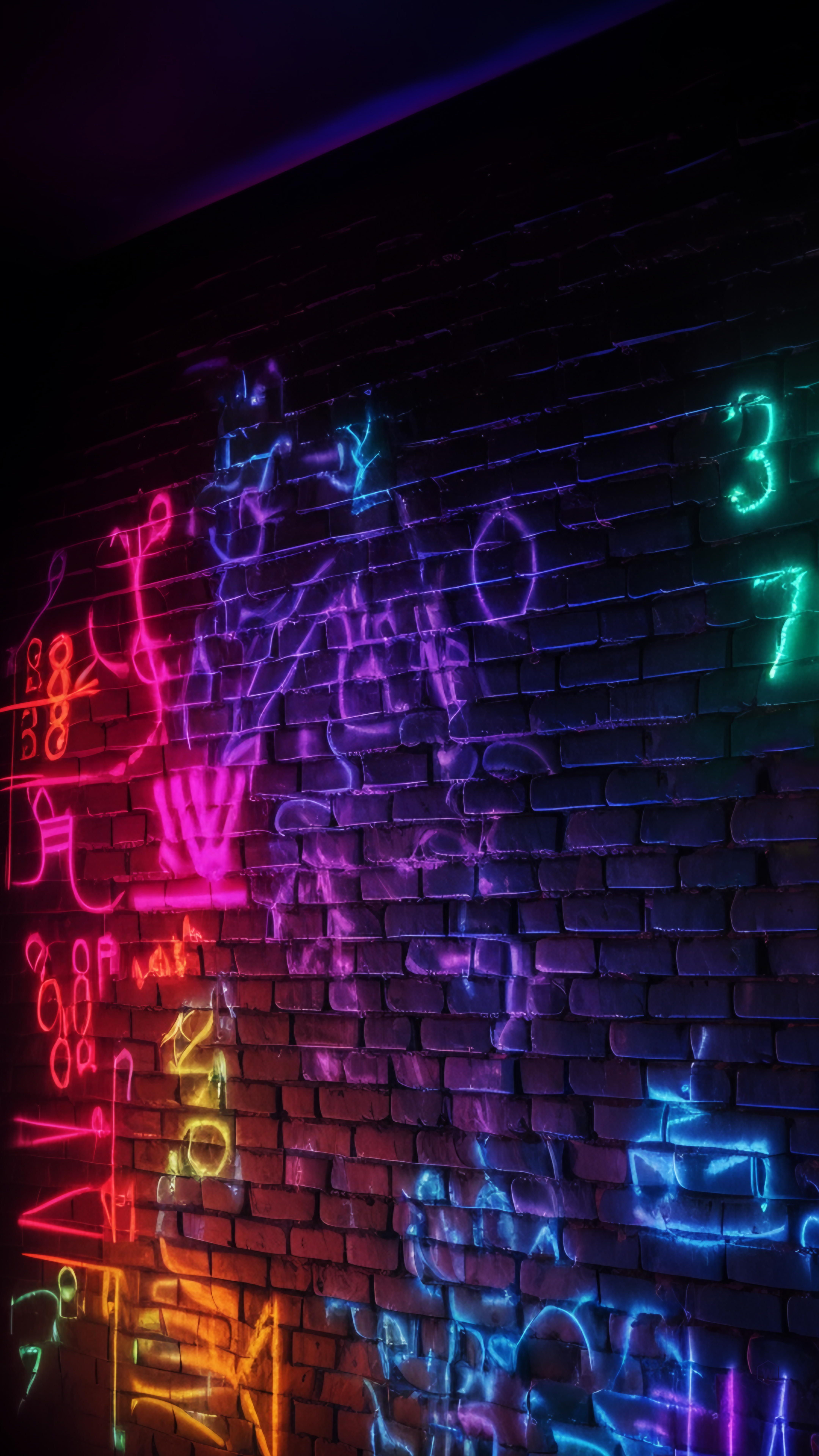 Neon Graffiti Brick Wall - graffiti wallpaper for OpersCraft