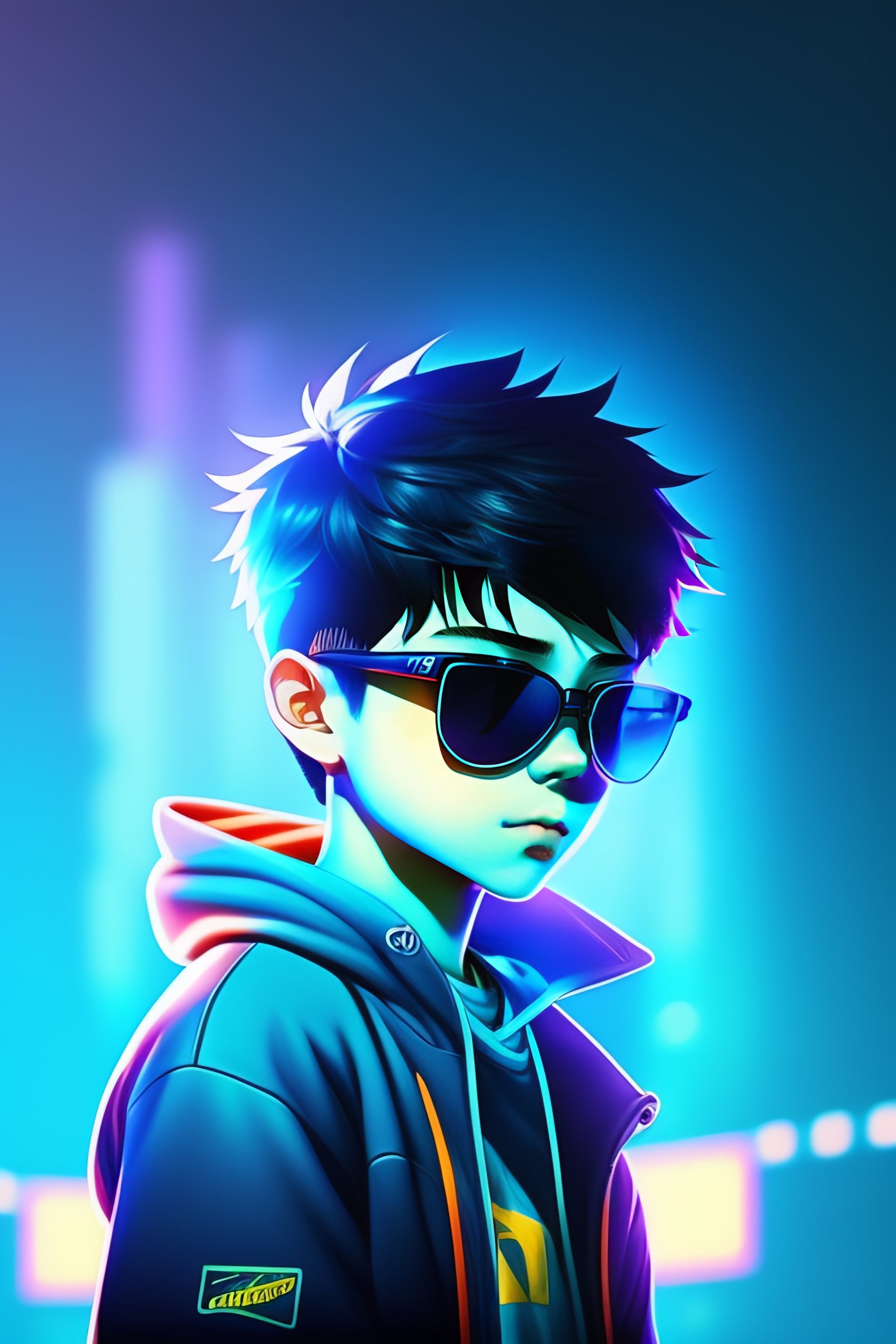 Cool Neon Anime Boy - anime boy wallpaper for OpersCraft