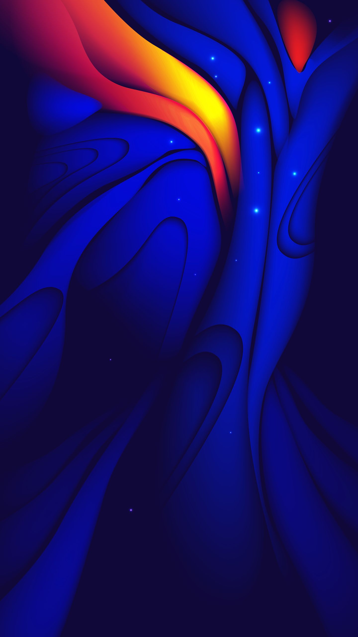 Abstract Blue Light Waves - abstract wallpaper for OpersCraft