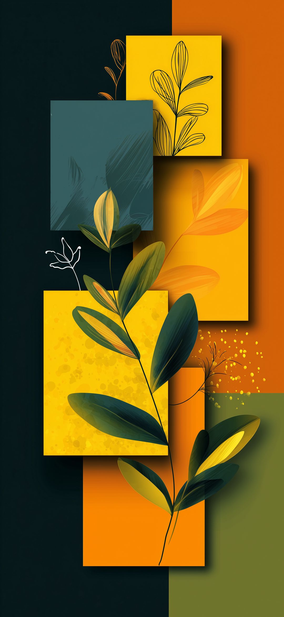 Abstract Botanical Squares - random wallpaper for OpersCraft
