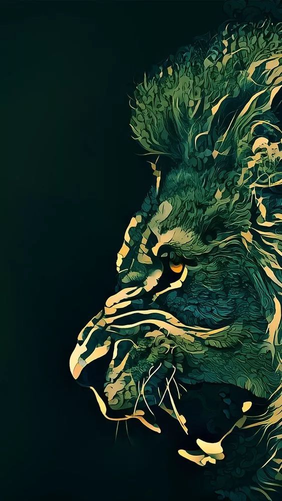 Abstract Lion Portrait - lion wallpaper for OpersCraft