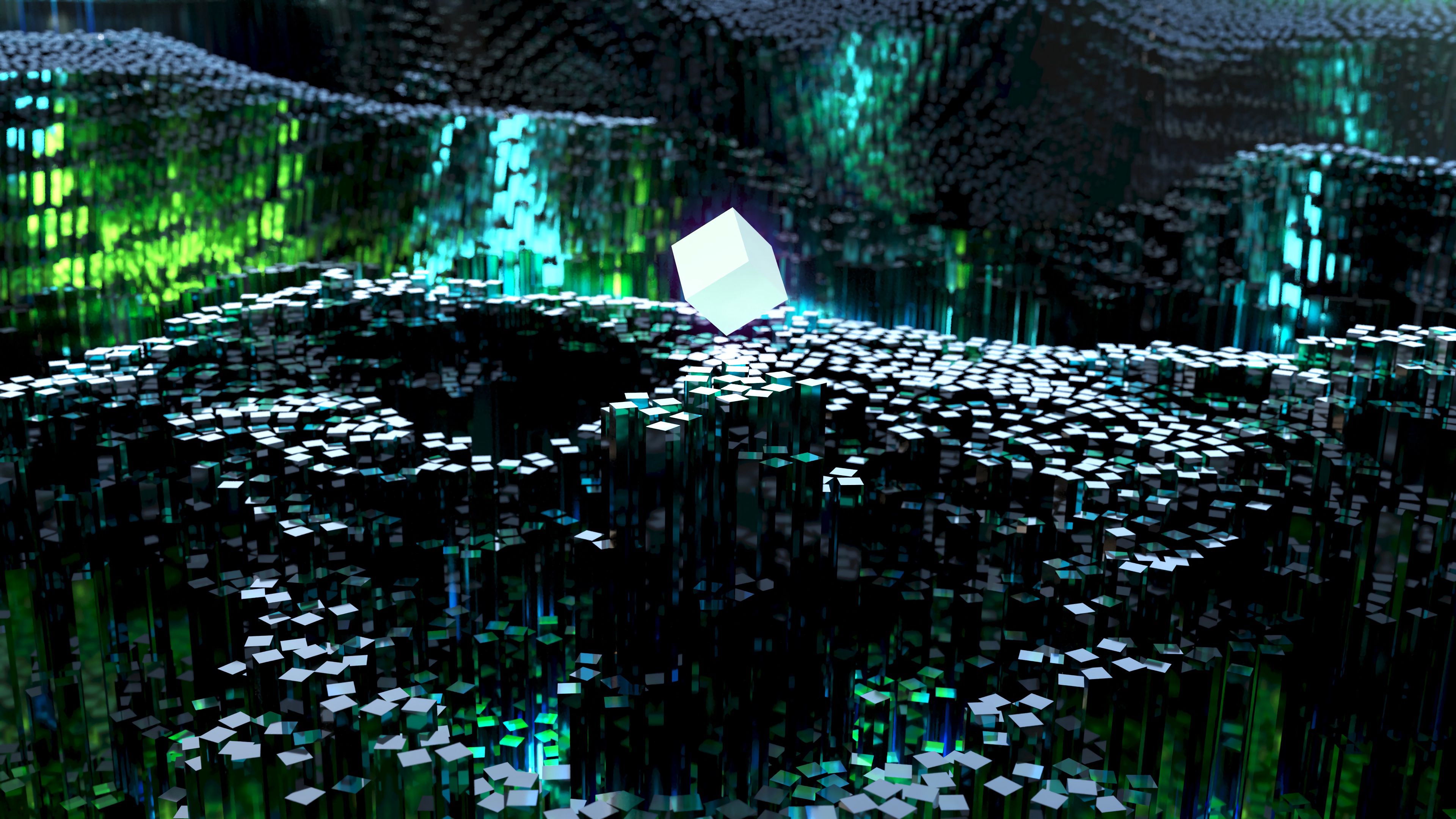 Abstract Neon Landscape - wallpaper for OpersCraft