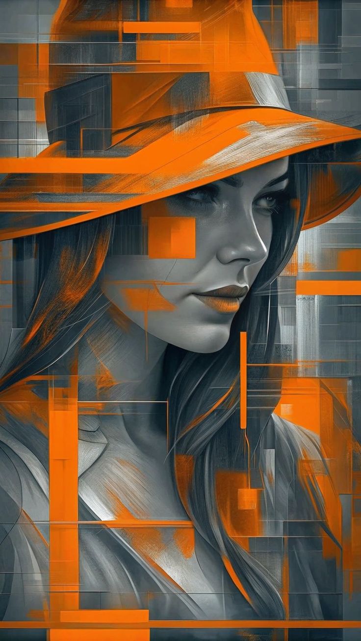 Abstract Orange Portrait - dope wallpaper for OpersCraft