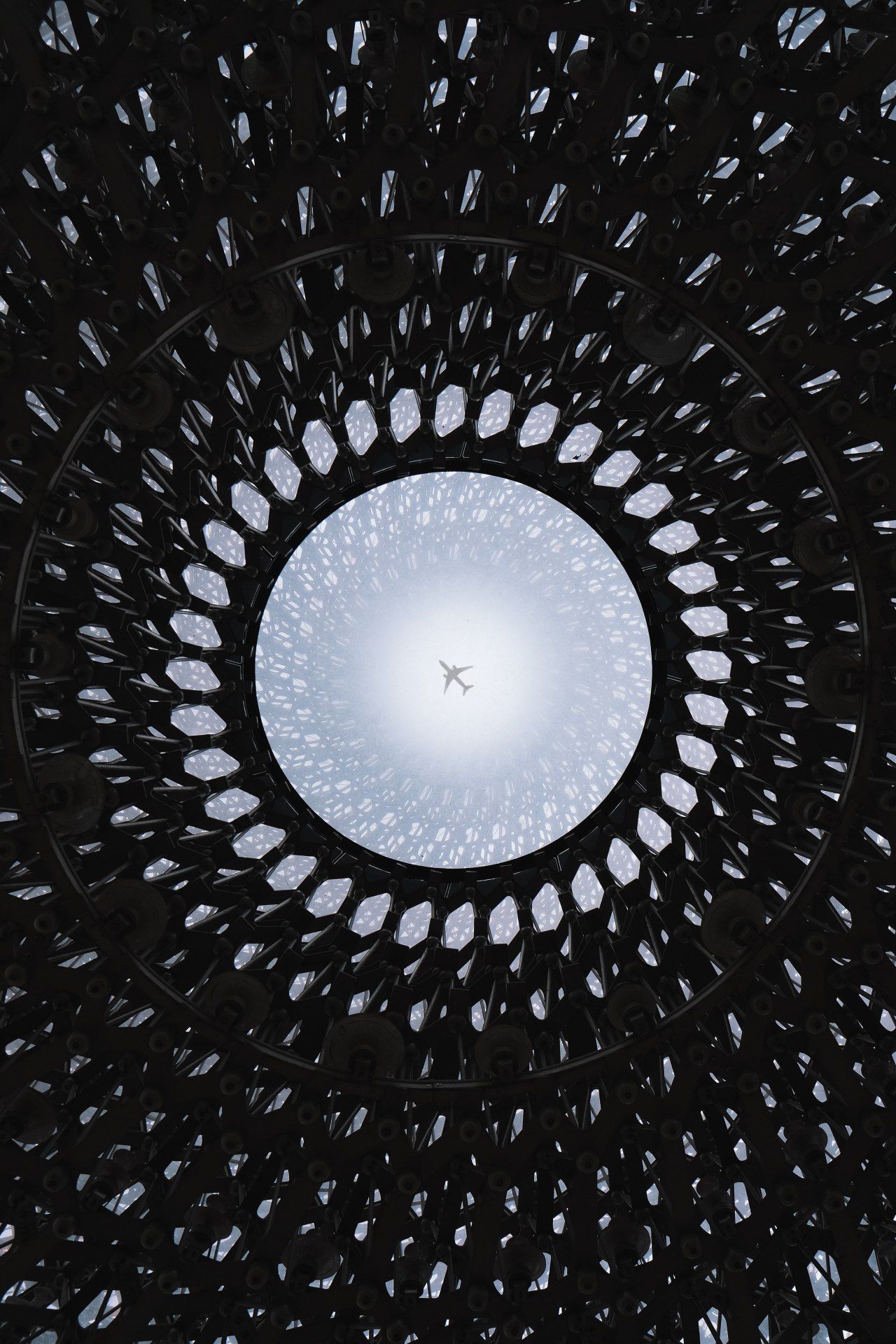 Airplane Through Metal Dome - architecture wallpaper for OpersCraft