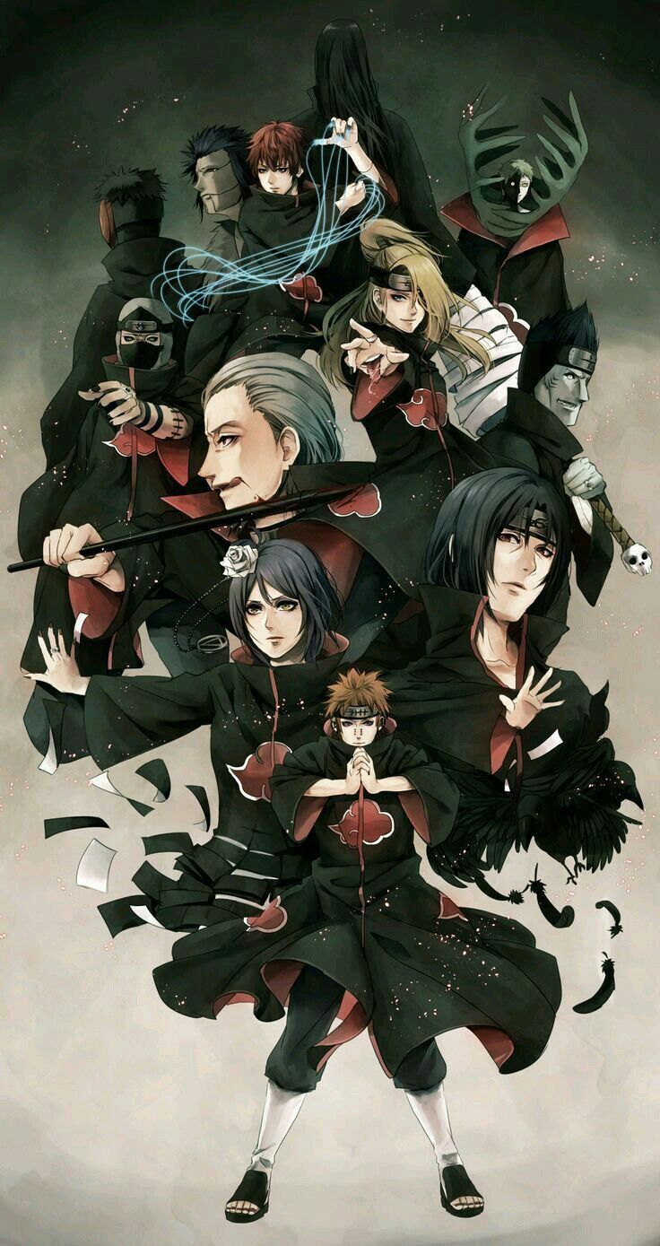 Akatsuki Group Portrait - naruto wallpaper for OpersCraft