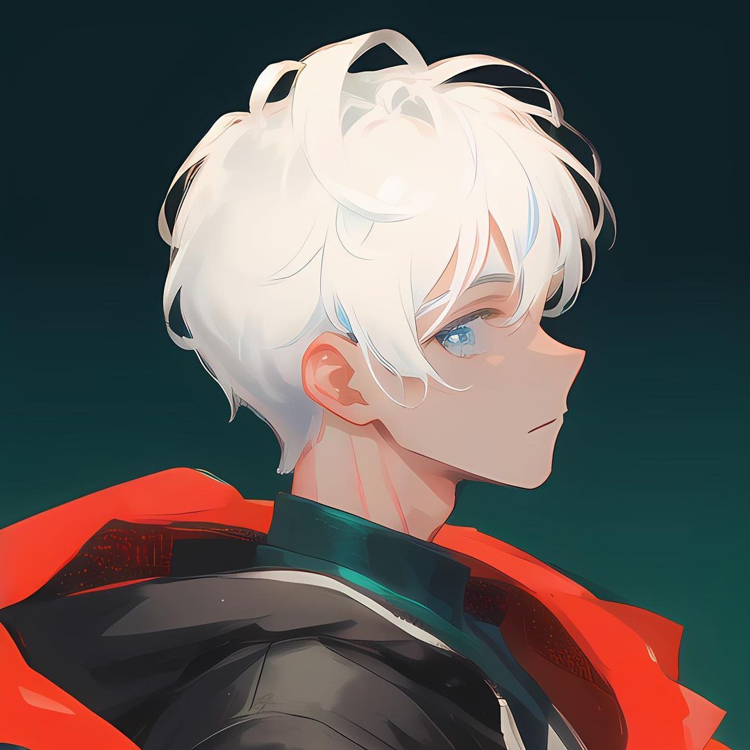 Albino Anime Boy Portrait - anime wallpaper for OpersCraft