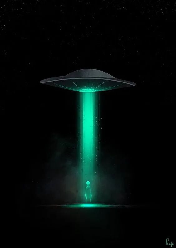 Alien Encounter at Night - alien wallpaper for OpersCraft