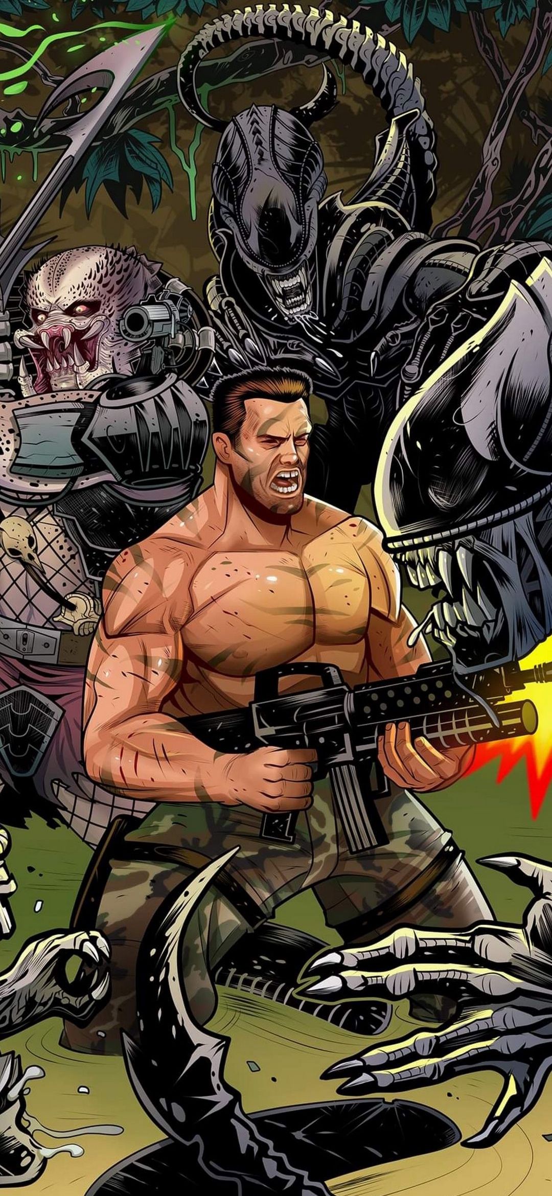 Alien vs Predator Showdown - alien wallpaper for OpersCraft