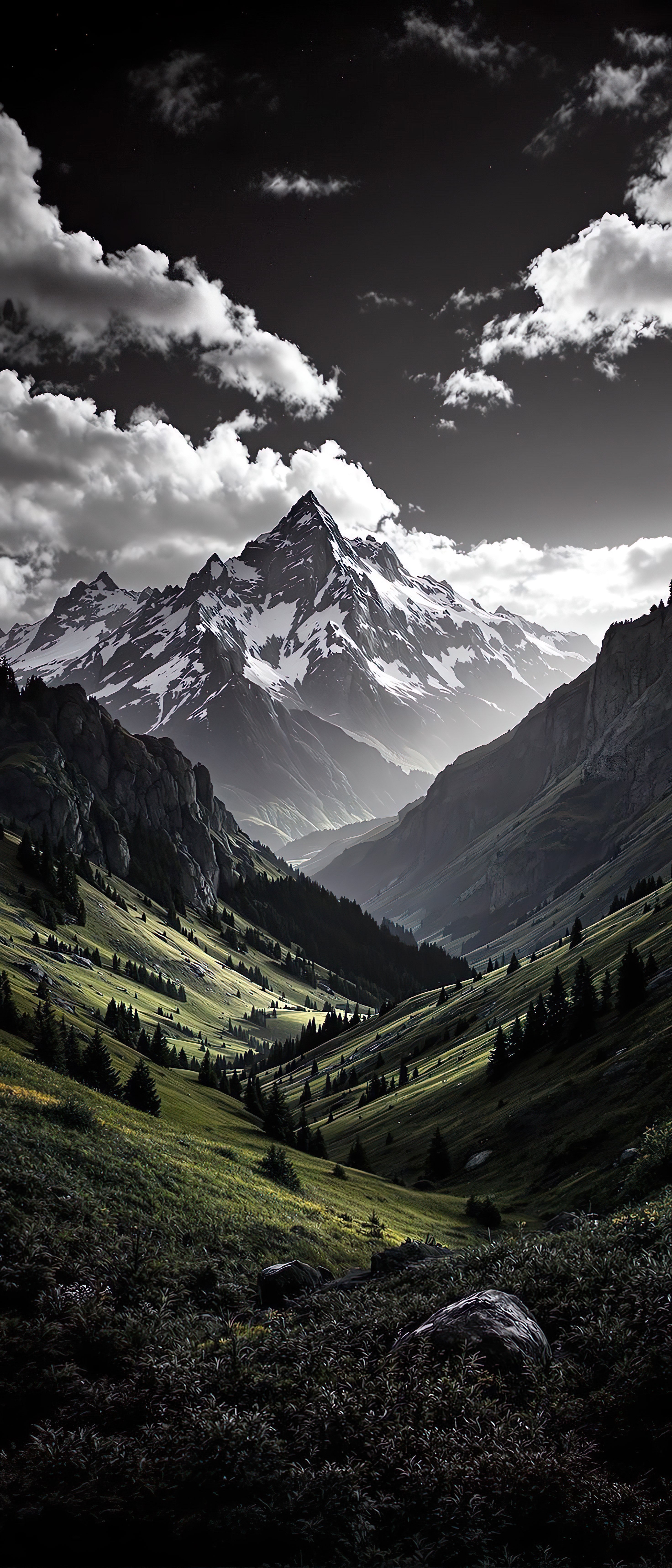 Alpine Valley Majesty - nature wallpaper for OpersCraft
