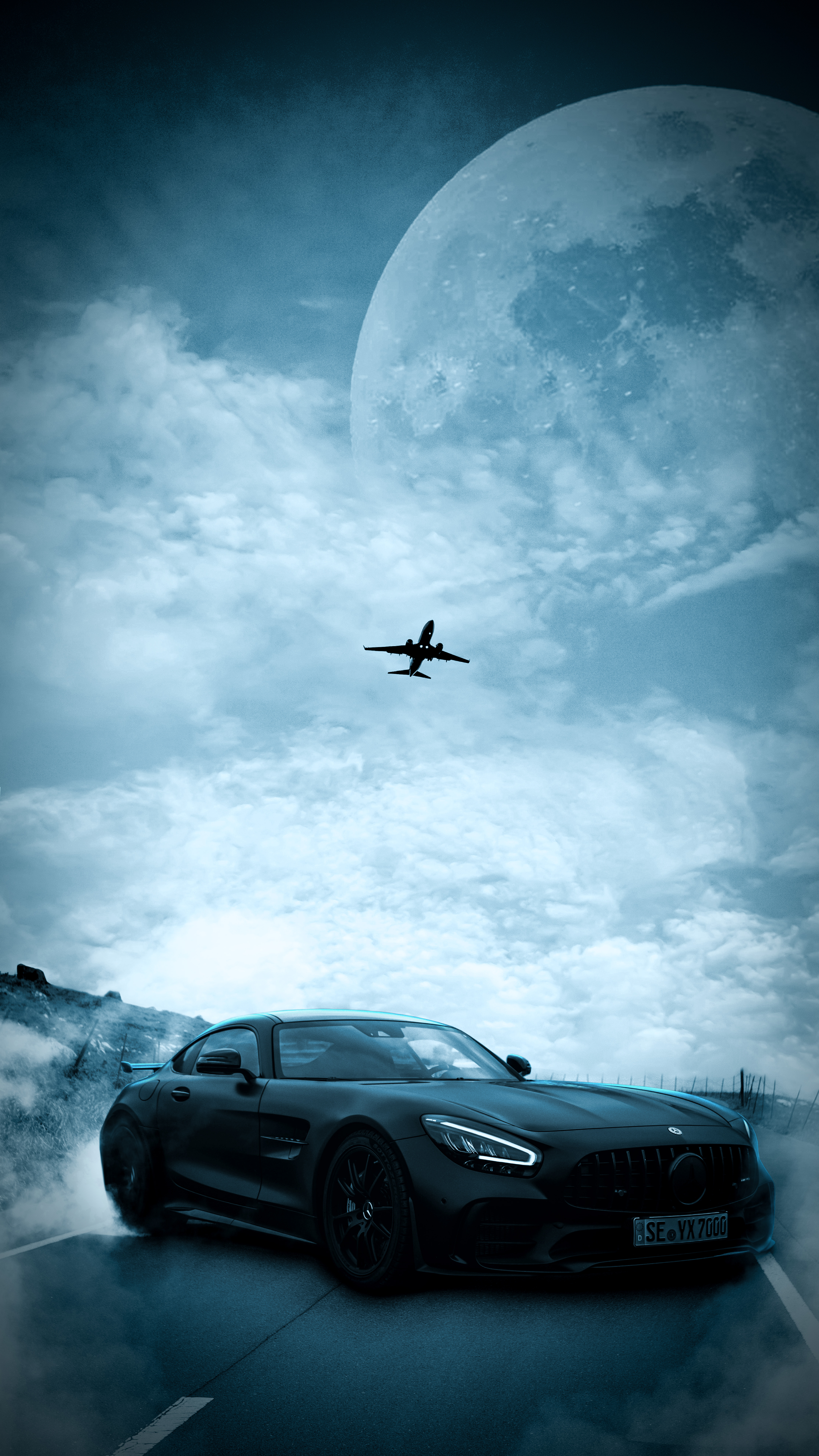 AMG GT Moonscape - mercedes-benz wallpaper for OpersCraft