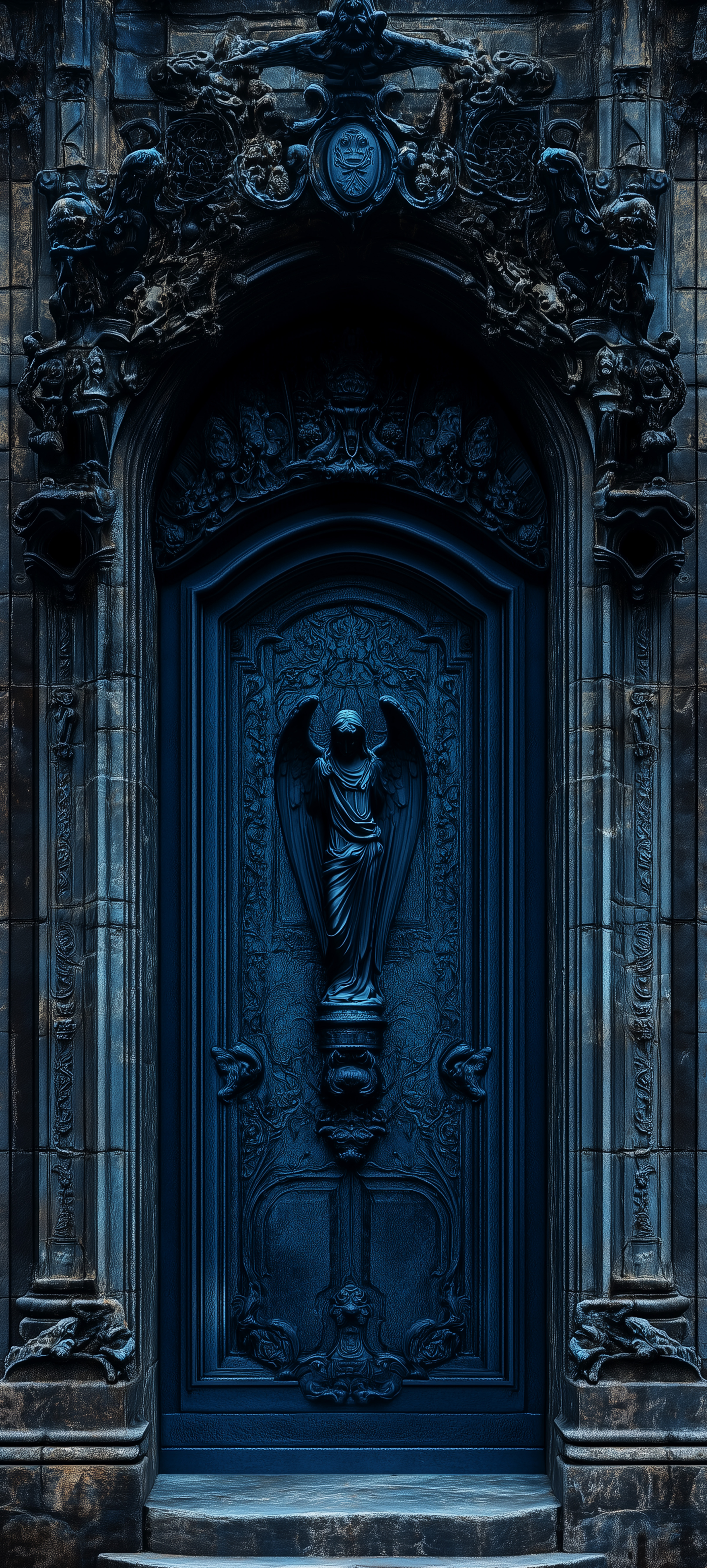 Angelic Doorway in Blue - gothic wallpaper for OpersCraft