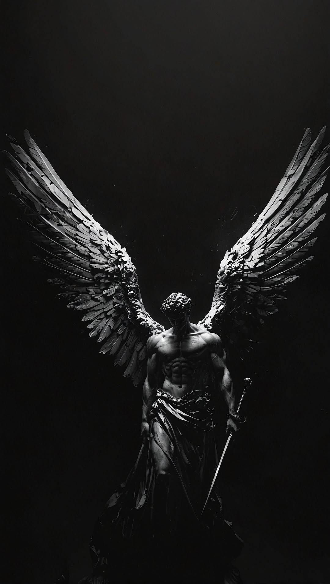 Angelic Warrior Statue - fantasy wallpaper for OpersCraft
