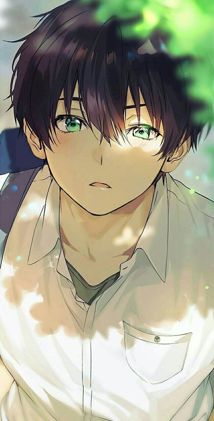 Anime Boy Green Eyes - anime wallpaper for OpersCraft