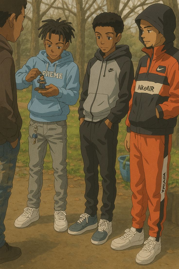 Anime Boys in the Woods - ghetto wallpaper for OpersCraft