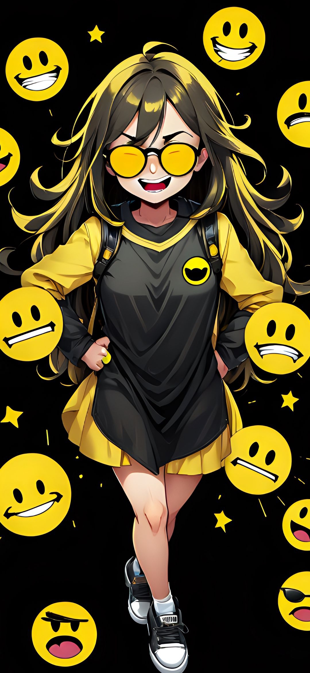 Anime Girl Smiley Faces - emoji wallpaper for OpersCraft