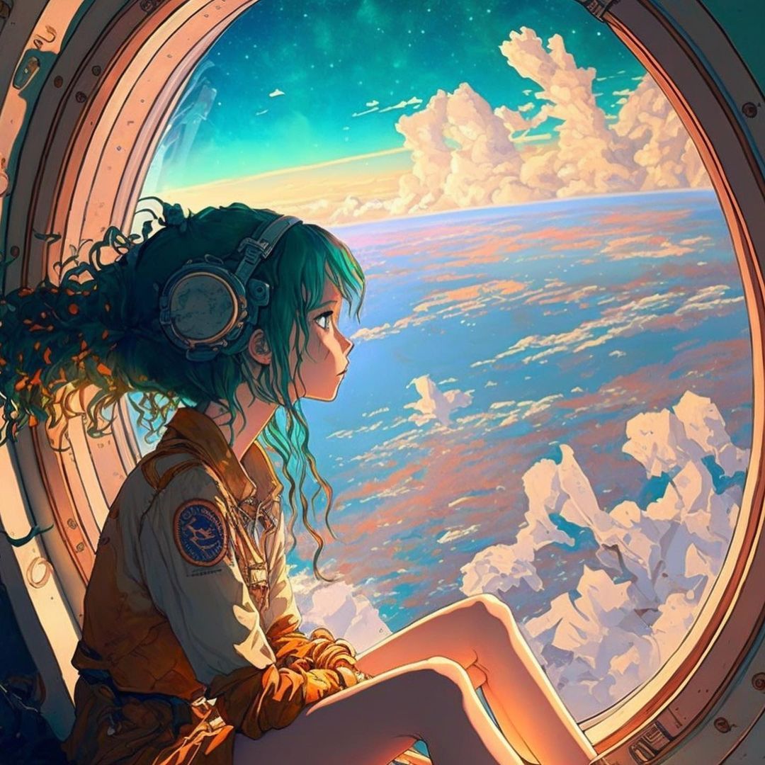 Anime Girl Space View - anime wallpaper for OpersCraft