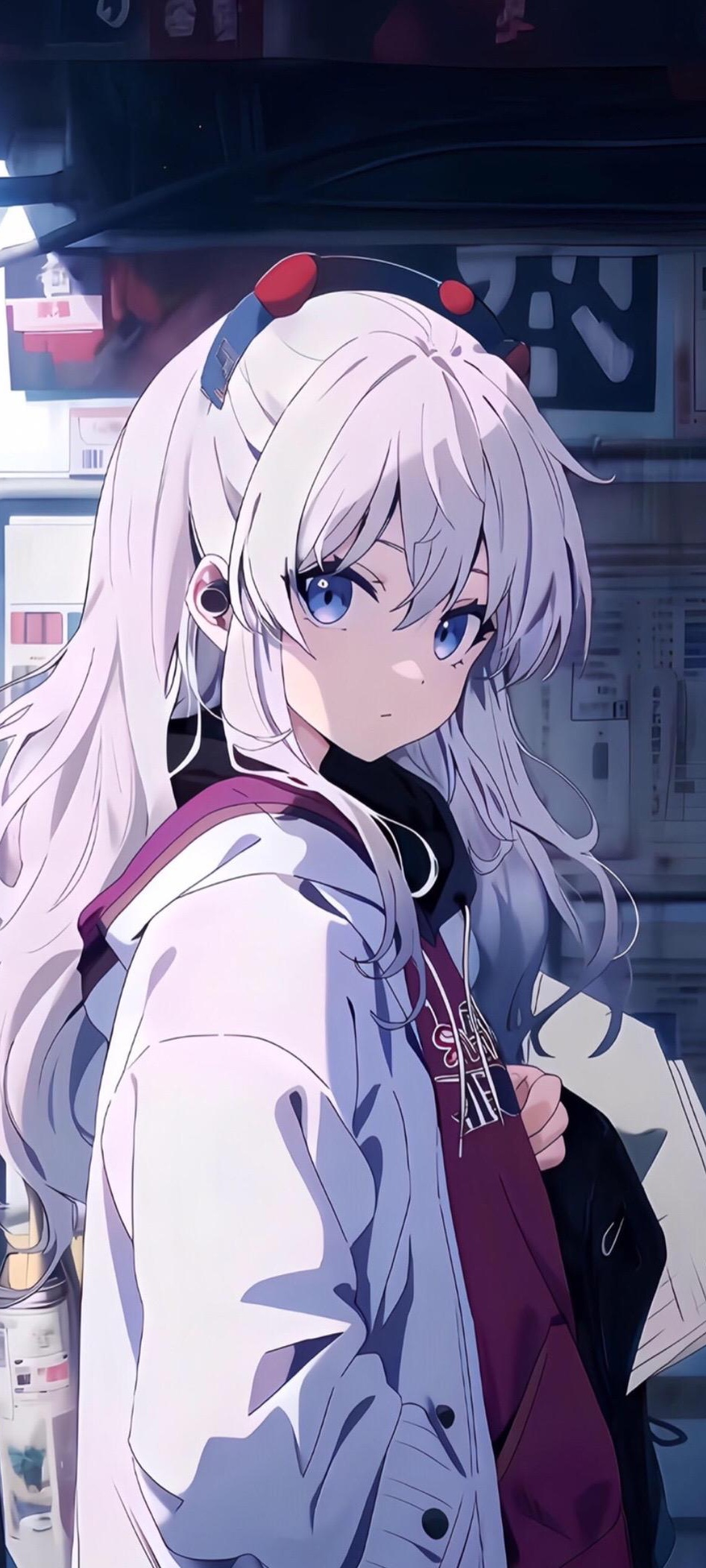 Anime Girl with Hoodie - anime wallpaper for OpersCraft