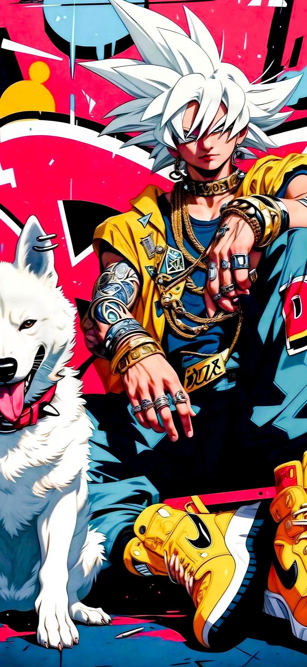 Anime Style Character and Dog - ghetto wallpaper for OpersCraft