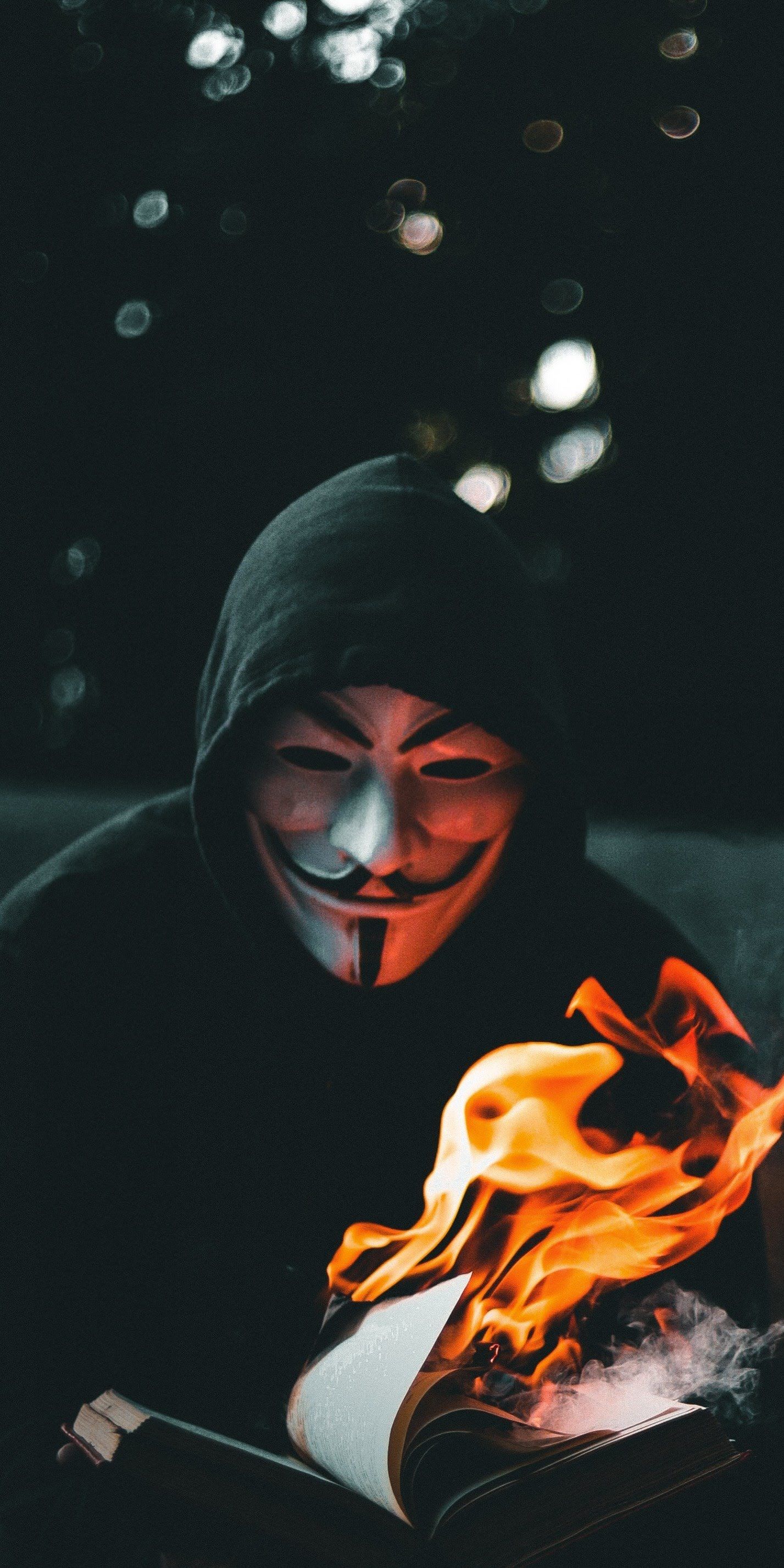 Anonymous Burning Book - anonymous wallpaper for OpersCraft