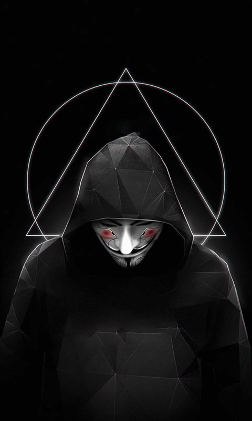 Anonymous Geometric Mask - mask wallpaper for OpersCraft