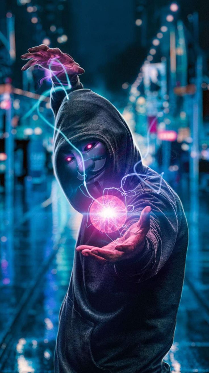 Anonymous Hacker Energy Ball - hacker wallpaper for OpersCraft