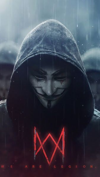 Anonymous Legion in Rain - anonymous wallpaper for OpersCraft