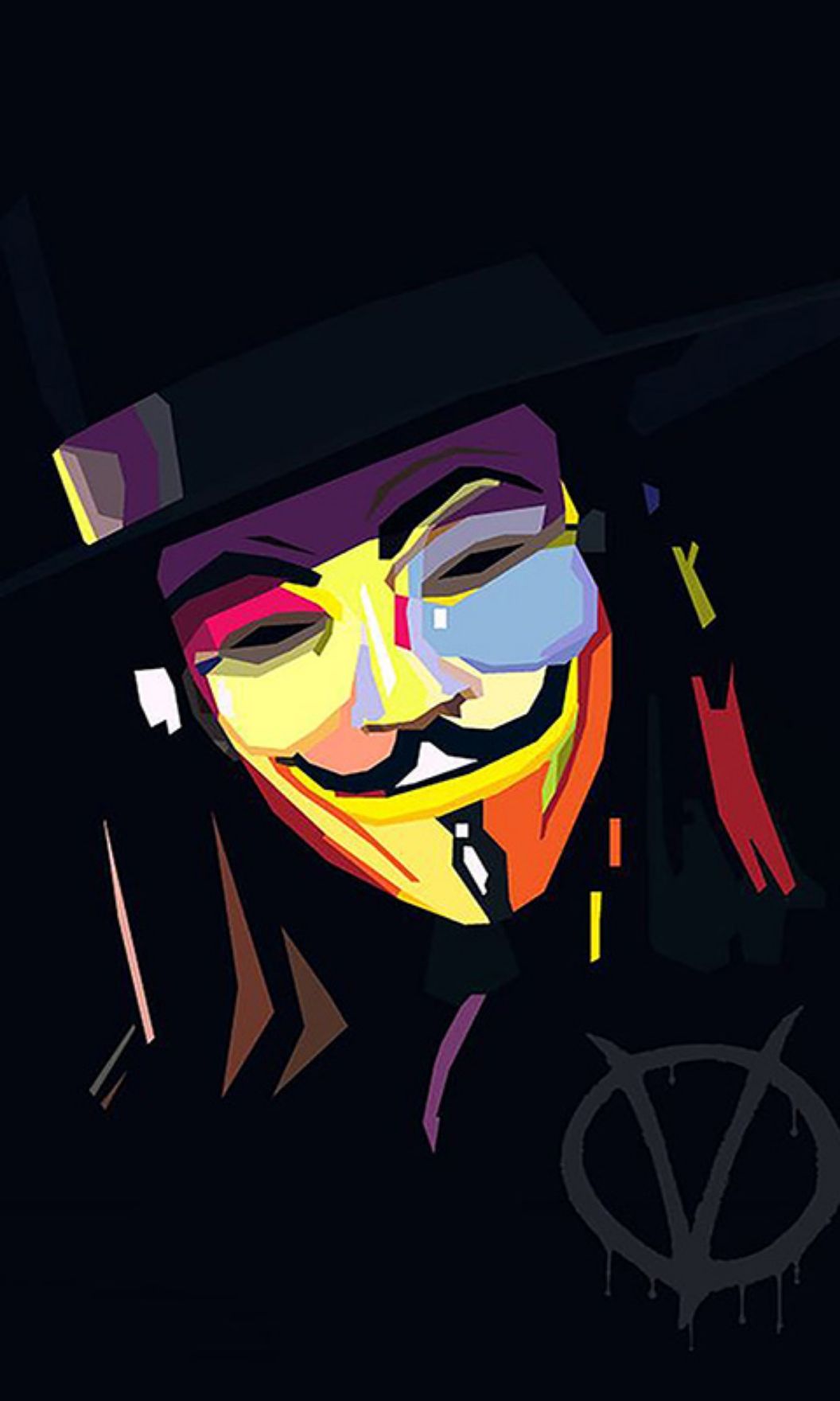 Anonymous Mask Colorful Art - abstract wallpaper for OpersCraft