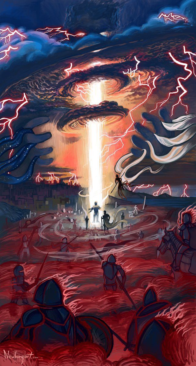 Apocalyptic Battlefield Scene - fantasy wallpaper for OpersCraft
