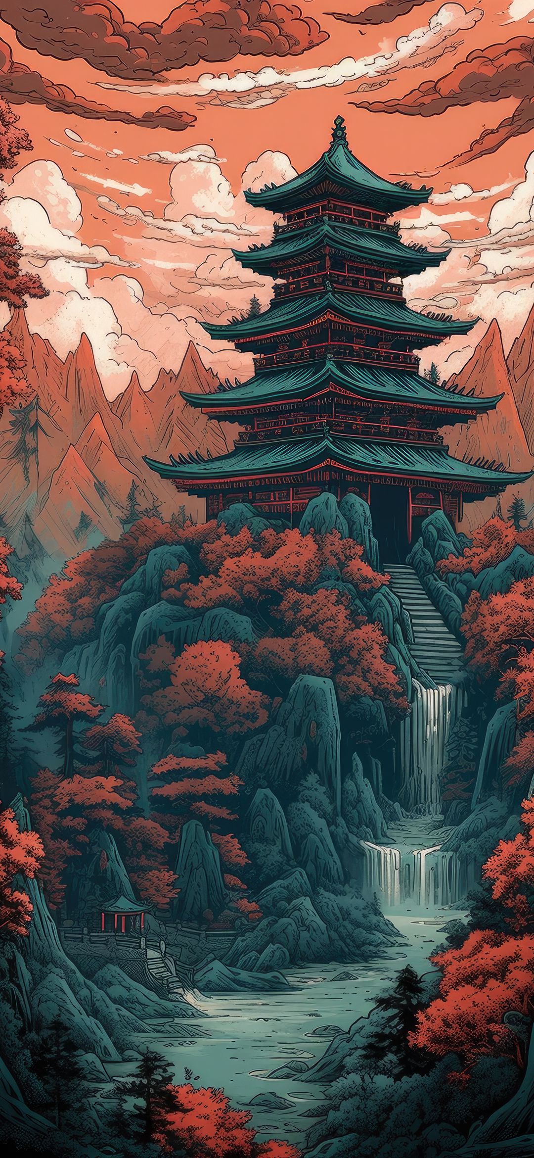 Asian Temple Landscape - temple wallpaper for OpersCraft