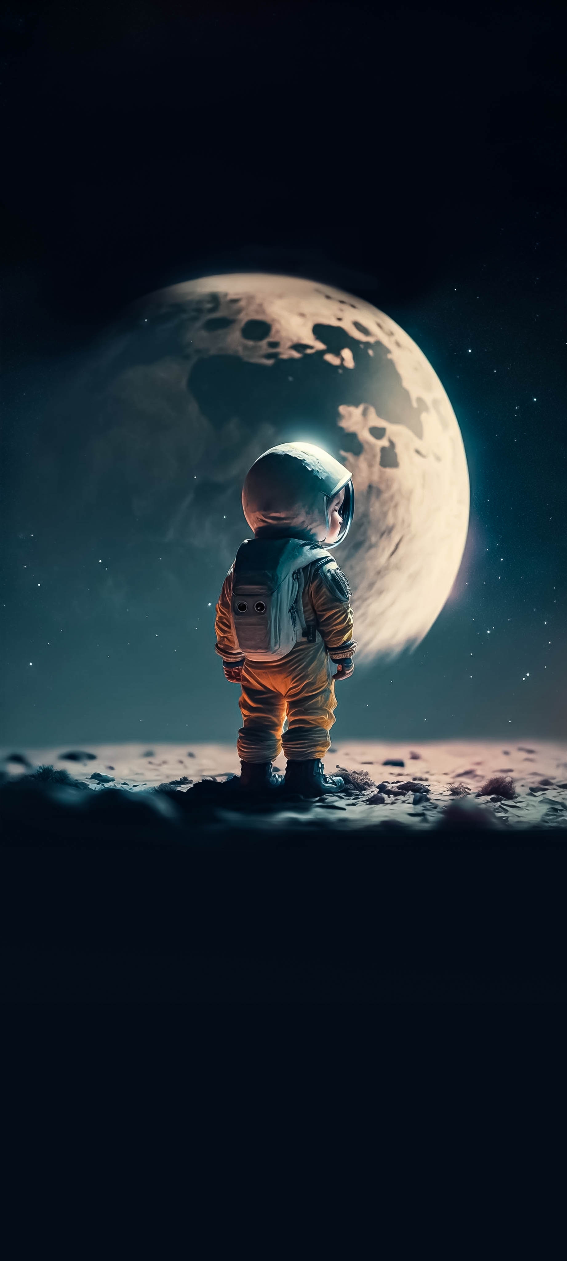 Astronaut and Distant Moon - astronaut wallpaper for OpersCraft